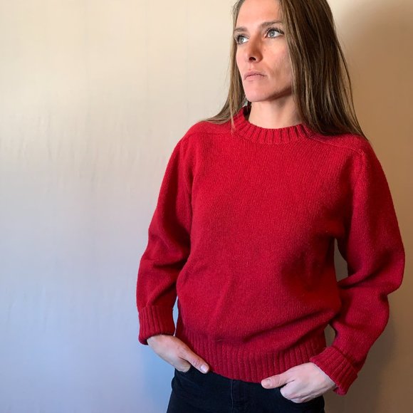 VINTAGE Made in Ireland L.L. Bean Wool Sweater - Picture 3 of 8